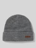 Barts Beanie mit Label-Detail Modell 'WILBERT' Silber