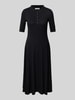 Christian Berg Woman Polokleid mit Druckknopfleiste Black
