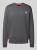 Alpha Industries Sweatshirt mit Label-Print Dunkelgrau
