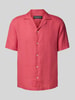 Marc O'Polo Regular Fit Leinenhemd mit Reverskragen Pink