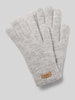 Barts Handschoenen met labelpatch, model 'Witzia' Zilver gemêleerd