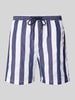 Bruun & Stengade Regular Fit Badehose mit Label-Detail Modell 'BAHIA' Blau