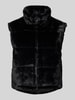 Only Kort gilet met opstaande kraag, model 'VIDA' Zwart