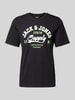 Jack & Jones T-shirt z nadrukiem z logo Czarny