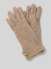 EEM Regular Fit Handschuhe mit Knopfverschluss Beige