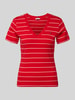 Tommy Hilfiger T-shirt Slim Fit z czystej bawełny Czerwony