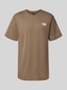 The North Face T-shirt z nadrukiem z logo Czekoladowy