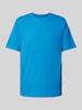 Jack & Jones T-shirt z detalem z logo model ‘ORGANIC’ Królewski niebieski melanż
