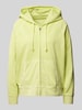 Gant Sweatjacke mit Label-Stitching Neon Gruen