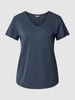 mbyM T-shirt met V-hals, model 'Luvanna' Marineblauw