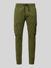 Alpha Industries Tapered Fit Cargohose mit elastischen Abschlüssen Oliv