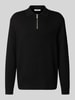SELECTED HOMME Relaxed Fit Strickpullover aus Viskose-Mix Modell 'TELLER' Black