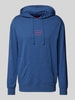 HUGO Hoodie met labelprint, model 'Laze' Marineblauw