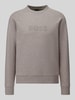 BOSS Green Sweatshirt mit tonalem Logo-Schriftzug Modell 'Salbo' Mittelbraun