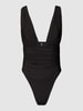 Guess Badeanzug mit tiefem V-Ausschnitt Schwarz