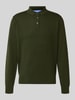 Fynch-Hatton Strickpullover mit Polokragen und Knopfleiste Khaki
