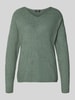 ONLY Regular Fit Pullover mit V-Ausschnitt Modell 'CAMILLA' Schilf Melange
