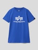 Alpha Industries T-Shirt mit Label-Print Modell 'Basic' Royal