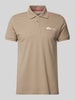 Alpha Industries Regular fit poloshirt met labelprint Zand