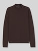 BOSS Regular Fit Pullover aus reiner Schurwolle Modell 'Bjarno' Dunkelbraun