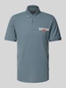 Napapijri Slim fit poloshirt met labelprint, model 'AYLMER' IJsblauw