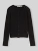Tom Tailor Denim slim fit gebreid jack van katoenmix Zwart