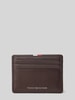 Tommy Hilfiger Pasjeshouder van runderleer Donkerbruin