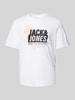 Jack & Jones T-Shirt mit Label-Print Weiss