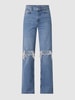 REVIEW Wide Leg High Waist Jeans mit Stretch-Anteil  Dunkelblau