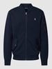 Polo Ralph Lauren Sweatjack met ritssluiting, model 'BOMBER' Marineblauw