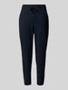 Raffaello Rossi Slim fit stoffen broek met tunnelkoord, model 'AZRA' Marineblauw