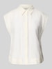 Copenhagen Muse Blouse met kapmouwen en blinde knoopsluiting, model 'MOLLY' Offwhite