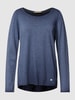 Smith and Soul Longsleeve mit Label-Applikation Marine