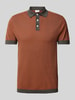 Lindbergh Slim Fit Poloshirt mit Knopfleiste Orange