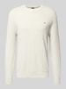 Christian Berg Men Strickpullover mit Label-Detail Offwhite