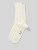 Falke Socken mit Label-Detail Modell 'LHASA' Offwhite