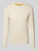 Tom Tailor Pullover mit Rundhalsausschnitt aus reiner Baumwolle Beige