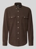 camel active Vrijetijdsoverhemd met knoopsluiting Donkerbruin