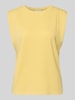 Jake*s Collection Top mit Rundhalsausschnitt und Kappärmeln GELB