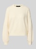 VERO MODA sweter w kroju regular fit z mieszanki wiskozy model 'NANCY' Écru