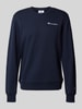 CHAMPION Sweatshirt met labelstitching Marineblauw