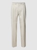 Cinque Stoffen broek met bandplooien, model 'JULI' Beige