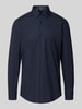 BOSS Slim Fit Businesshemd aus Baumwoll-Mix Modell 'HANK' Marine