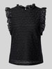 Pieces Top bluzkowy ze stójką model ‘JOLLINE’ Czarny