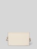 Seidenfelt Clutch met labeldetails, model 'Birsta' Offwhite