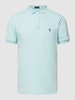Polo Ralph Lauren Poloshirt mit Label-Stitching Aqua Blau