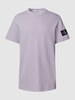 Calvin Klein Jeans T-shirt van katoen met structuurmotief, model 'WAFFLE' Lavendel