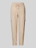 FREE/QUENT Tapered Fit Leinenhose mit Cargotaschen Modell 'Lava' Sand