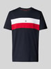 Christian Berg Men T-Shirt mit Label-Print Marine