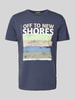 camel active T-shirt met labelprint Marineblauw